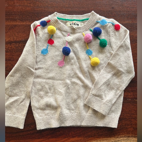 Pom Pom Jumper Girls Kids Boden - Picture 2 of 6